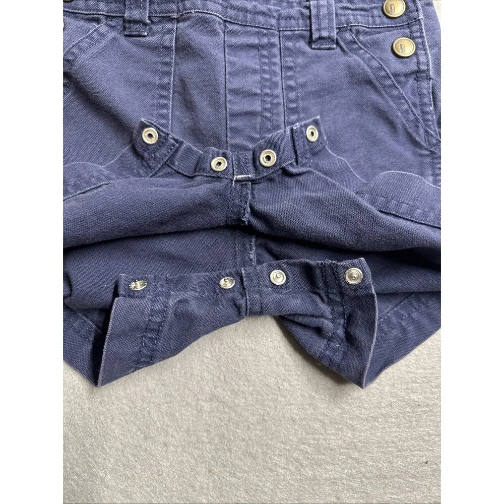 GYMBOREE Boys Navy Shortalls Embroidered Dump Truck Overalls 3-6 Months